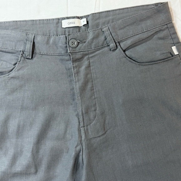 ONIA Men's Gray Linen blend Flat Front Shorts size 31 - Picture 6 of 12